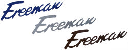 Self Adhesive Freeman Signs - Blue, Silver & Brown Self Adhesive Freeman Signs - Blue, Silver & Brown